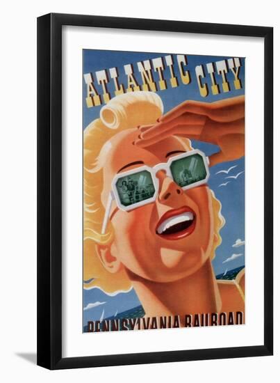 Atlantic City Sunglasses-null-Framed Giclee Print