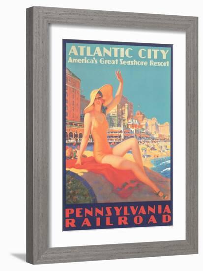 Atlantic City Travel Poster-null-Framed Art Print