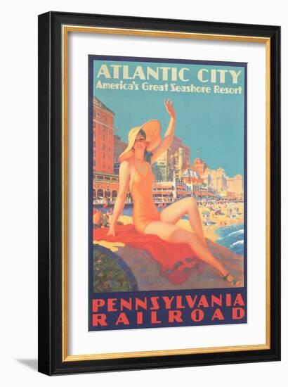 Atlantic City Travel Poster-null-Framed Art Print