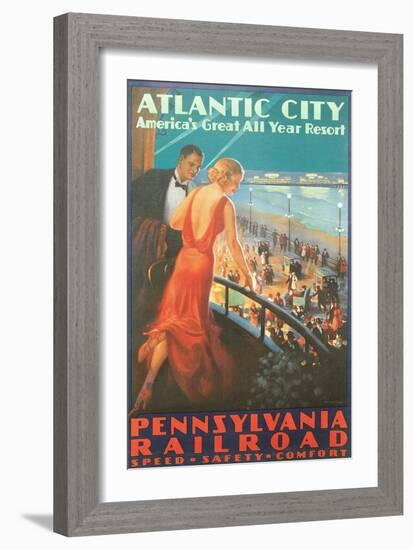 Atlantic City Travel Poster-null-Framed Art Print