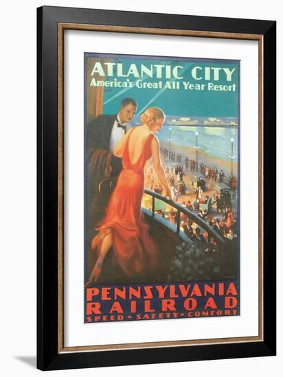 Atlantic City Travel Poster-null-Framed Art Print