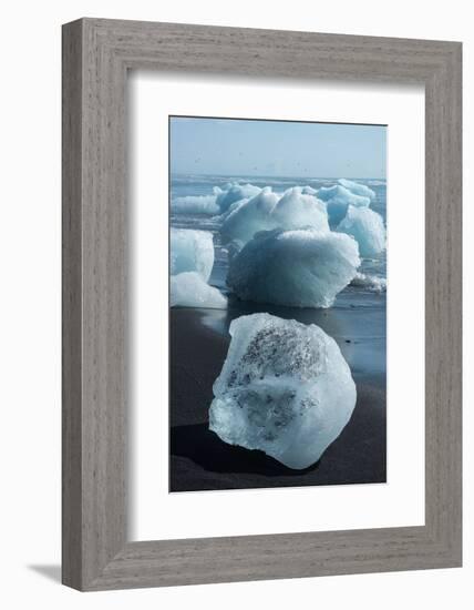 Atlantic Coast with Iceberg Remains at the Jškulsarlon-Catharina Lux-Framed Photographic Print