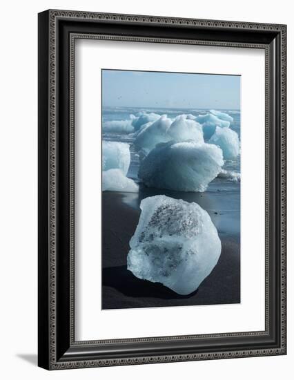 Atlantic Coast with Iceberg Remains at the Jškulsarlon-Catharina Lux-Framed Photographic Print