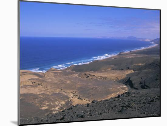 Atlantic Coastline, Cofete Beach, Fuerteventura, Canary Islands, Spain, Europe-Firecrest Pictures-Mounted Photographic Print