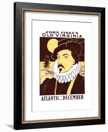 Atlantic: December. John Fiske's Old Virginia-James Montgomery Flagg-Framed Art Print