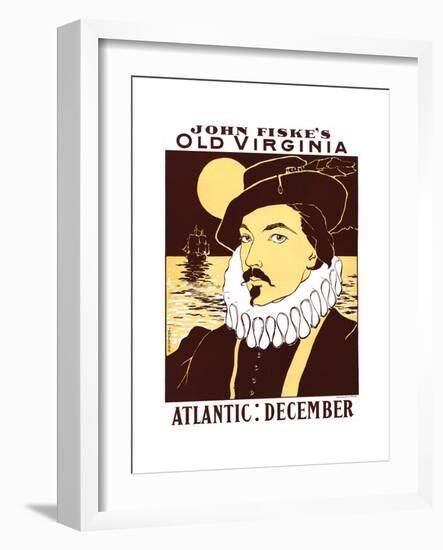 Atlantic: December. John Fiske's Old Virginia-James Montgomery Flagg-Framed Art Print