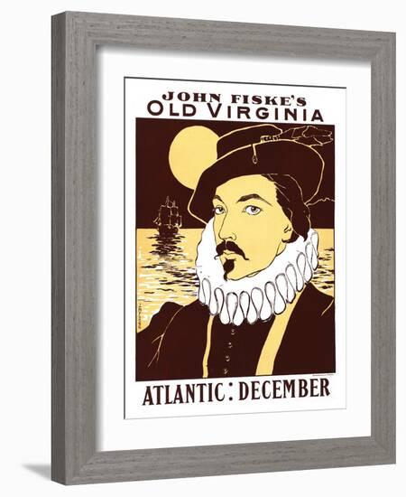 Atlantic: December, John Fiske's Old Virginia-James Montgomery Flagg-Framed Art Print