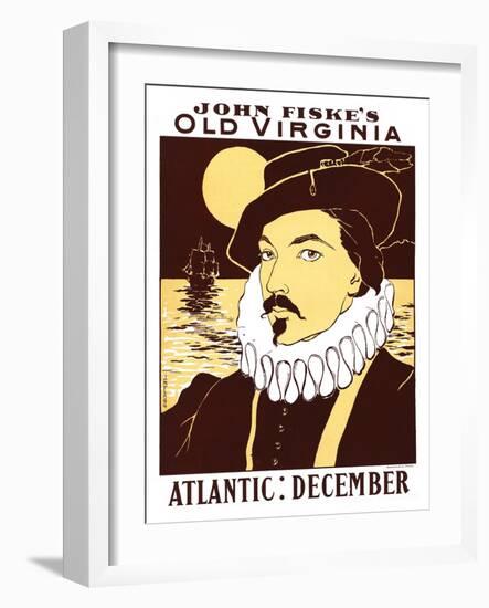 Atlantic: December, John Fiske's Old Virginia-James Montgomery Flagg-Framed Art Print