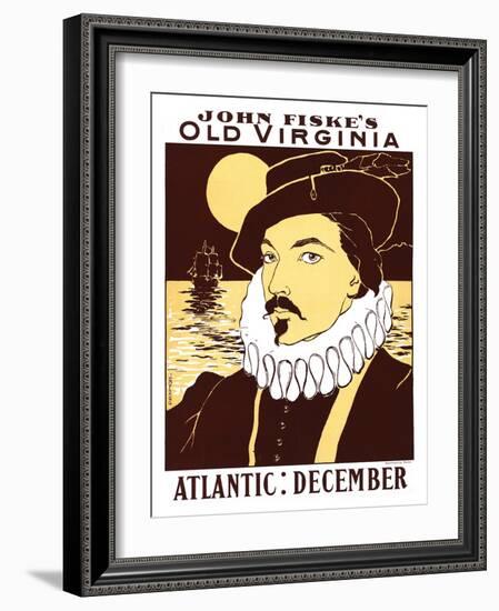 Atlantic: December, John Fiske's Old Virginia-James Montgomery Flagg-Framed Art Print