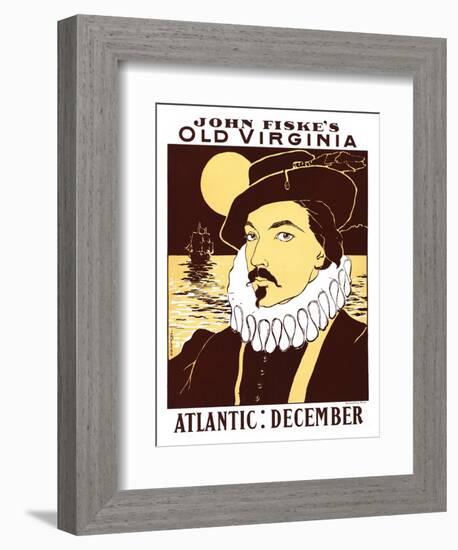 Atlantic: December, John Fiske's Old Virginia-James Montgomery Flagg-Framed Art Print