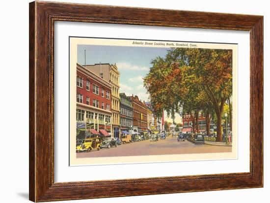 Atlantic Street, Stamford, Connecticut-null-Framed Art Print