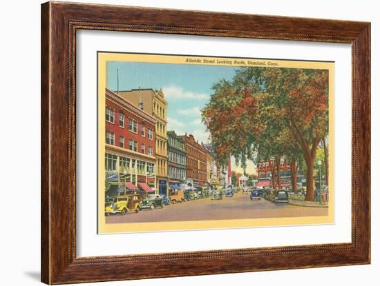 Atlantic Street, Stamford, Connecticut-null-Framed Art Print