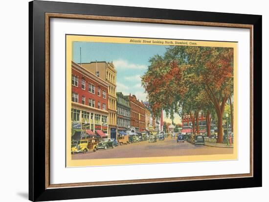 Atlantic Street, Stamford, Connecticut-null-Framed Art Print