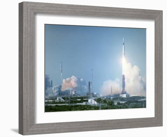 Atlas-Agena Rocket Launch for Gemini 8-null-Framed Photographic Print