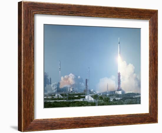 Atlas-Agena Rocket Launch for Gemini 8-null-Framed Photographic Print