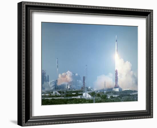 Atlas-Agena Rocket Launch for Gemini 8-null-Framed Photographic Print