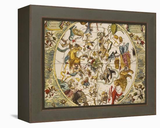 Atlas Coelestis Seu Harmonia Macrocosmica, 18th Century-Andreas Cellarius-Framed Premier Image Canvas