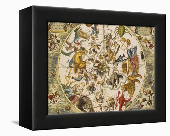 Atlas Coelestis Seu Harmonia Macrocosmica, 18th Century-Andreas Cellarius-Framed Premier Image Canvas