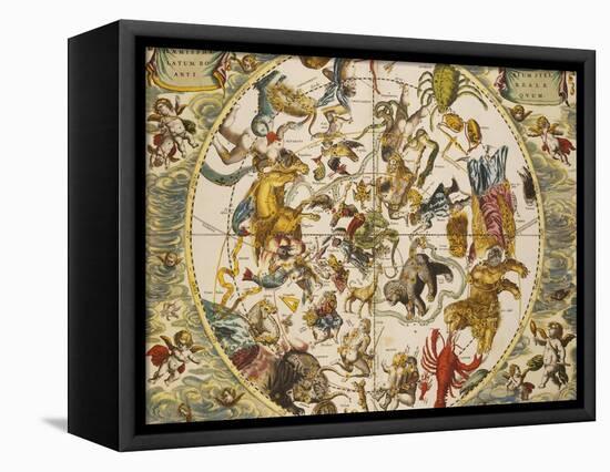 Atlas Coelestis Seu Harmonia Macrocosmica, 18th Century-Andreas Cellarius-Framed Premier Image Canvas