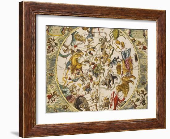 Atlas Coelestis Seu Harmonia Macrocosmica, 18th Century-Andreas Cellarius-Framed Giclee Print