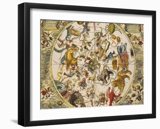 Atlas Coelestis Seu Harmonia Macrocosmica, 18th Century-Andreas Cellarius-Framed Giclee Print