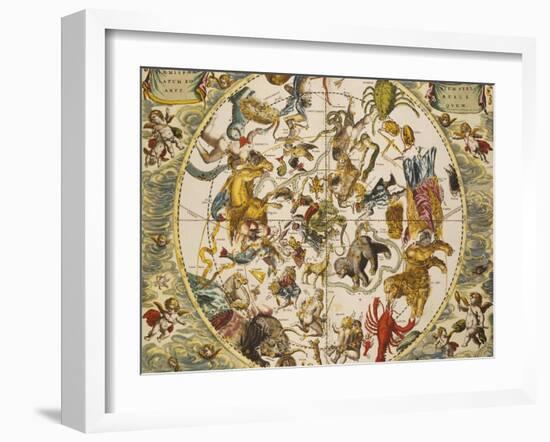 Atlas Coelestis Seu Harmonia Macrocosmica, 18th Century-Andreas Cellarius-Framed Giclee Print