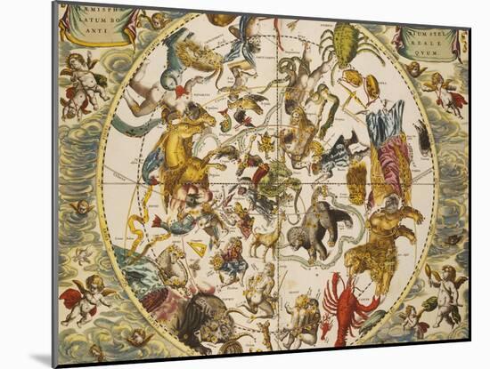 Atlas Coelestis Seu Harmonia Macrocosmica, 18th Century-Andreas Cellarius-Mounted Giclee Print