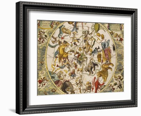 Atlas Coelestis Seu Harmonia Macrocosmica, 18th Century-Andreas Cellarius-Framed Giclee Print