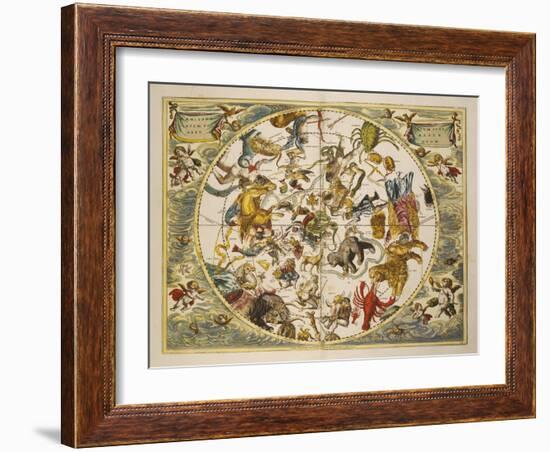 Atlas Coelestis Seu Harmonia Macrocosmica. Engraved Celestial Atlas By Andreas Cellarius-Andreas Cellarius-Framed Giclee Print