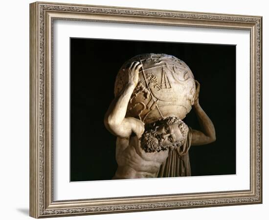 Atlas, Copy of a Greek Hellenistic Original-Roman-Framed Giclee Print