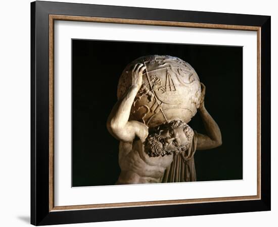 Atlas, Copy of a Greek Hellenistic Original-Roman-Framed Giclee Print