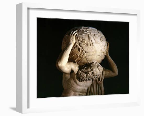 Atlas, Copy of a Greek Hellenistic Original-Roman-Framed Giclee Print