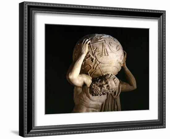 Atlas, Copy of a Greek Hellenistic Original-Roman-Framed Giclee Print