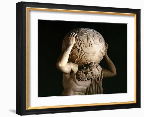 Atlas, Copy of a Greek Hellenistic Original-Roman-Framed Giclee Print