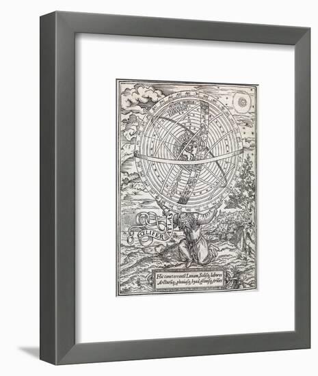 Atlas Cosmology, 16th Century Artwork-Middle Temple Library-Framed Photographic Print