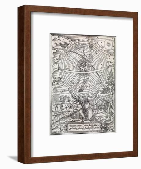 Atlas Cosmology, 16th Century Artwork-Middle Temple Library-Framed Photographic Print