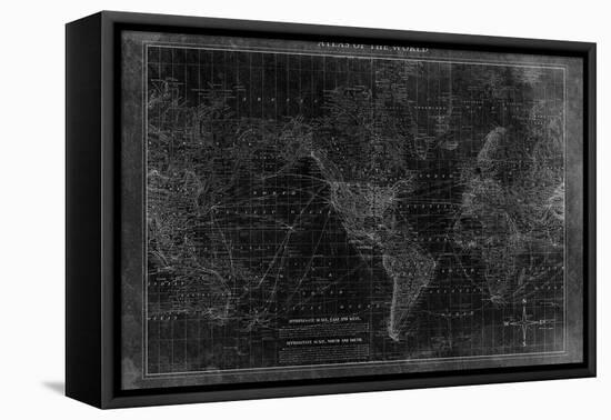 Atlas of the World-null-Framed Premier Image Canvas