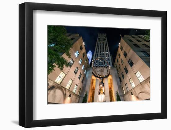 Atlas Statue, Rockerfeller Centre, New York City, United States of America, North America-Karen Deakin-Framed Photographic Print