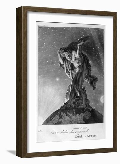 Atlas Supports the Heavens on His Shoulders, 1655-Michel de Marolles-Framed Giclee Print