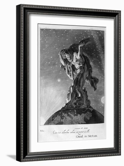 Atlas Supports the Heavens on His Shoulders, 1655-Michel de Marolles-Framed Giclee Print