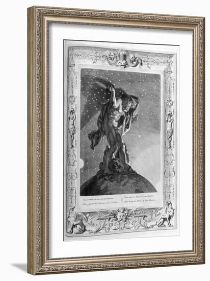 Atlas Supports the Heavens on His Shoulders, 1733-Bernard Picart-Framed Giclee Print