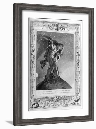 Atlas Supports the Heavens on His Shoulders, 1733-Bernard Picart-Framed Giclee Print