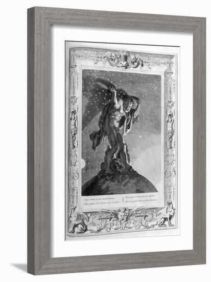 Atlas Supports the Heavens on His Shoulders, 1733-Bernard Picart-Framed Giclee Print