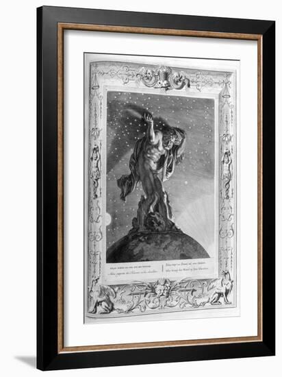 Atlas Supports the Heavens on His Shoulders, 1733-Bernard Picart-Framed Giclee Print