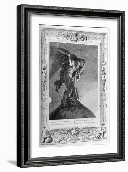 Atlas Supports the Heavens on His Shoulders, 1733-Bernard Picart-Framed Giclee Print