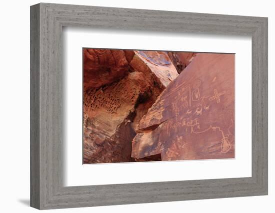 Atlatl Rock, Valley of Fire State Park, Overton, Nevada, United States of America, North America-Richard Cummins-Framed Photographic Print