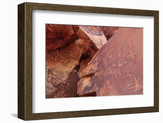 Atlatl Rock, Valley of Fire State Park, Overton, Nevada, United States of America, North America-Richard Cummins-Framed Photographic Print