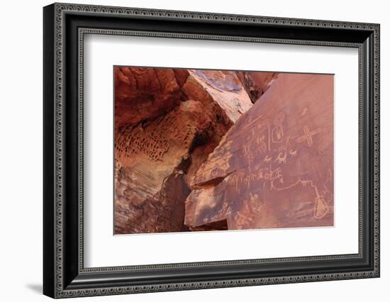 Atlatl Rock, Valley of Fire State Park, Overton, Nevada, United States of America, North America-Richard Cummins-Framed Photographic Print