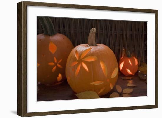 Atmospheric Pumpkin Lanterns-Foodcollection-Framed Photographic Print