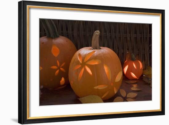 Atmospheric Pumpkin Lanterns-Foodcollection-Framed Photographic Print